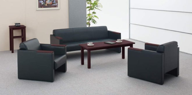 オカムラ 応接セット(S-1Rシリーズ用) 安楽イス 布張り W680×D740×H680