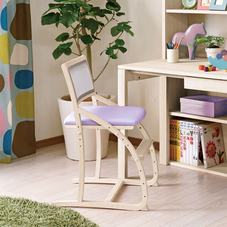 デスクチェア XT2401 ラベンダーパープル シアーホワイト 通販