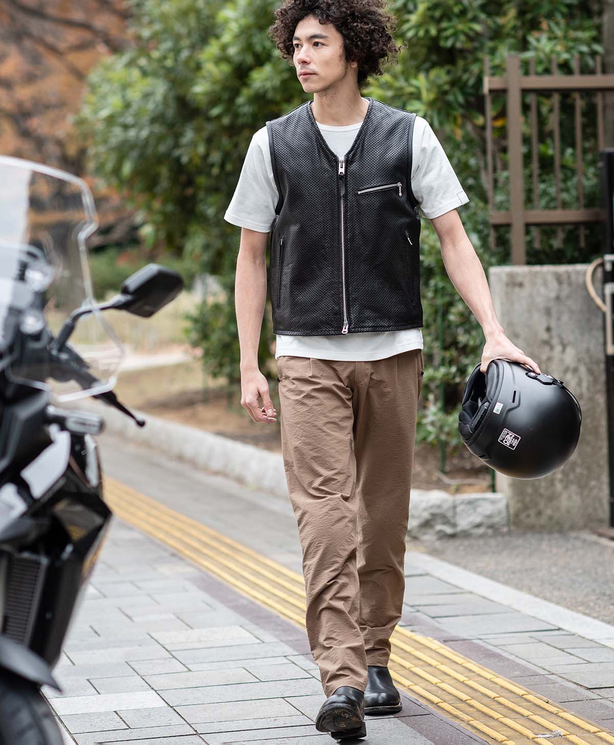 革ベスト パンチング レザーベスト｜カドヤ公式オンラインショップ｜PL