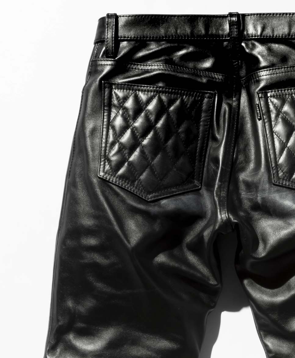 革パンツ ダイヤモンドキルティング レザーパンツ｜カドヤ公式