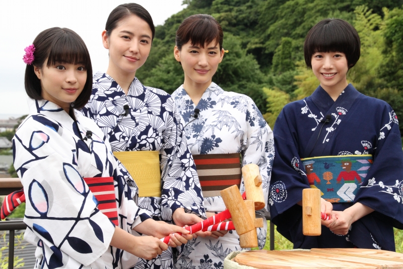 鎌倉に浴衣姿で登場！はるか・まさみ・夏帆・すず『海街diary』ヒット