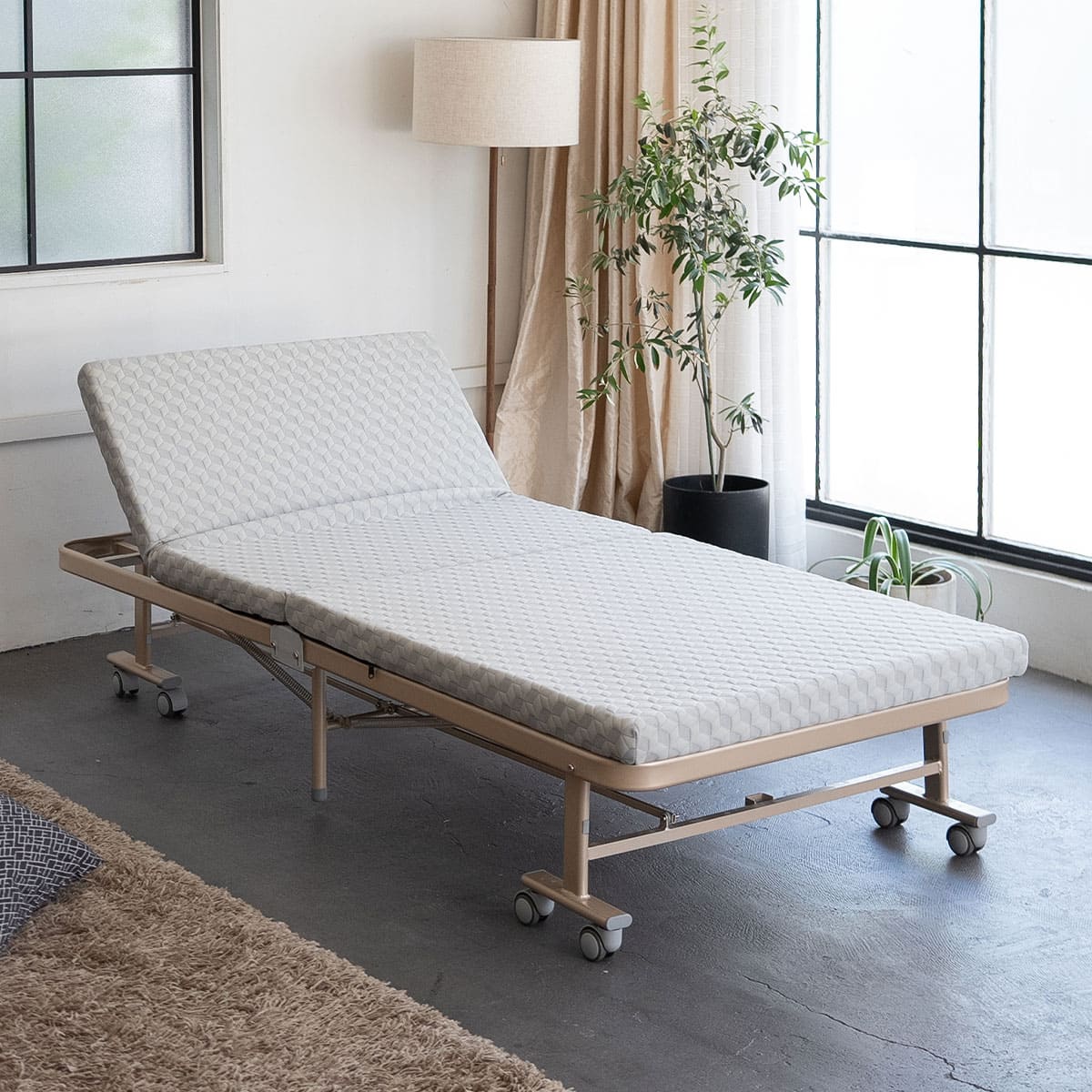 折りたたみベッド シングル 完成品 軽量 頑丈 PROUD プラウド | 寝具