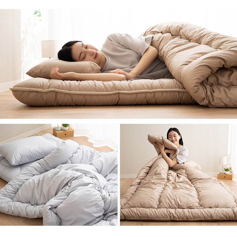 掛け布団 ダブル 非圧縮 日本製 抗菌 防臭 防ダニ 【エムールカラー