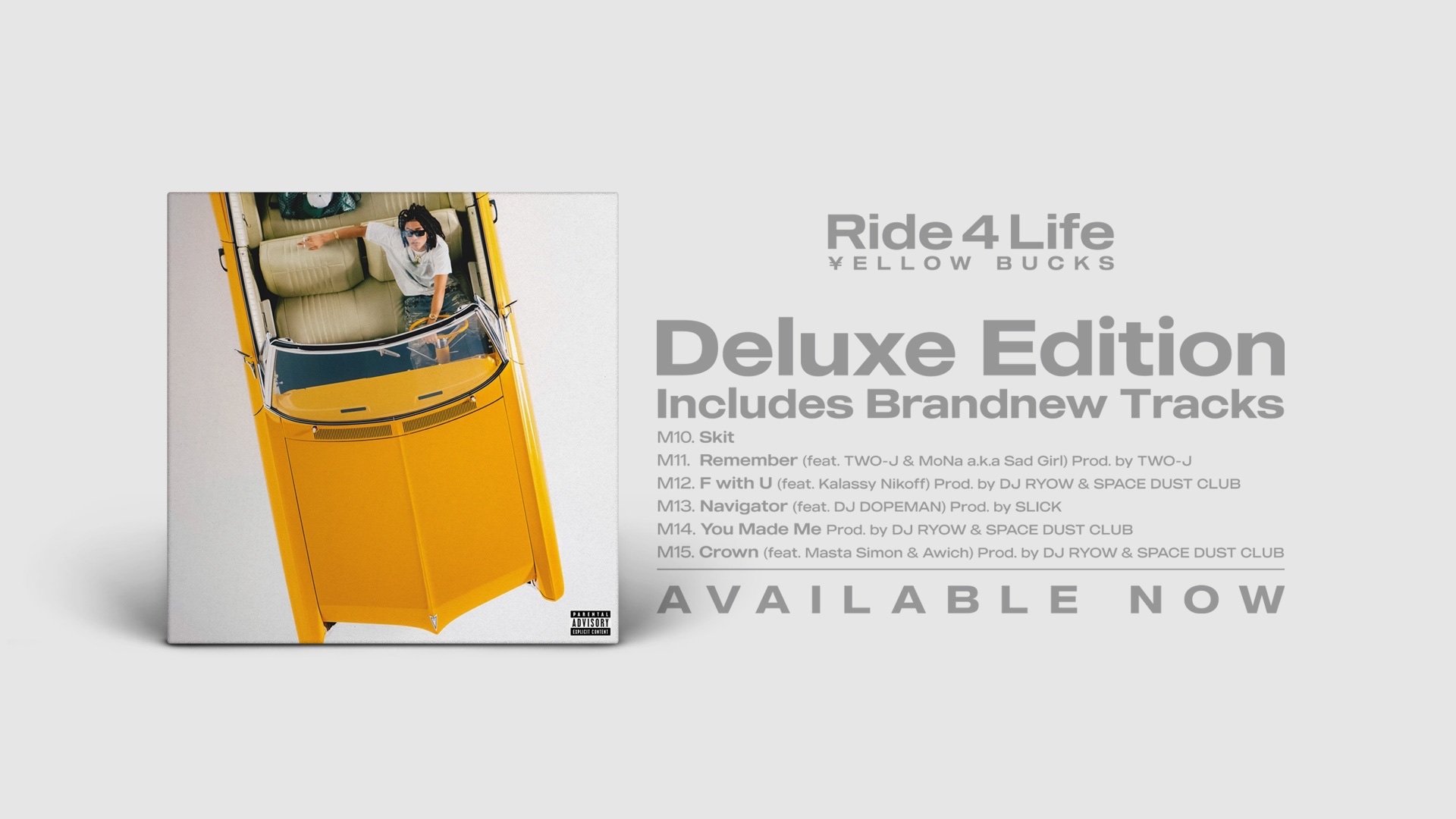 ellow Bucksが2ndアルバム『Ride 4 Life』に新曲5作を追加した