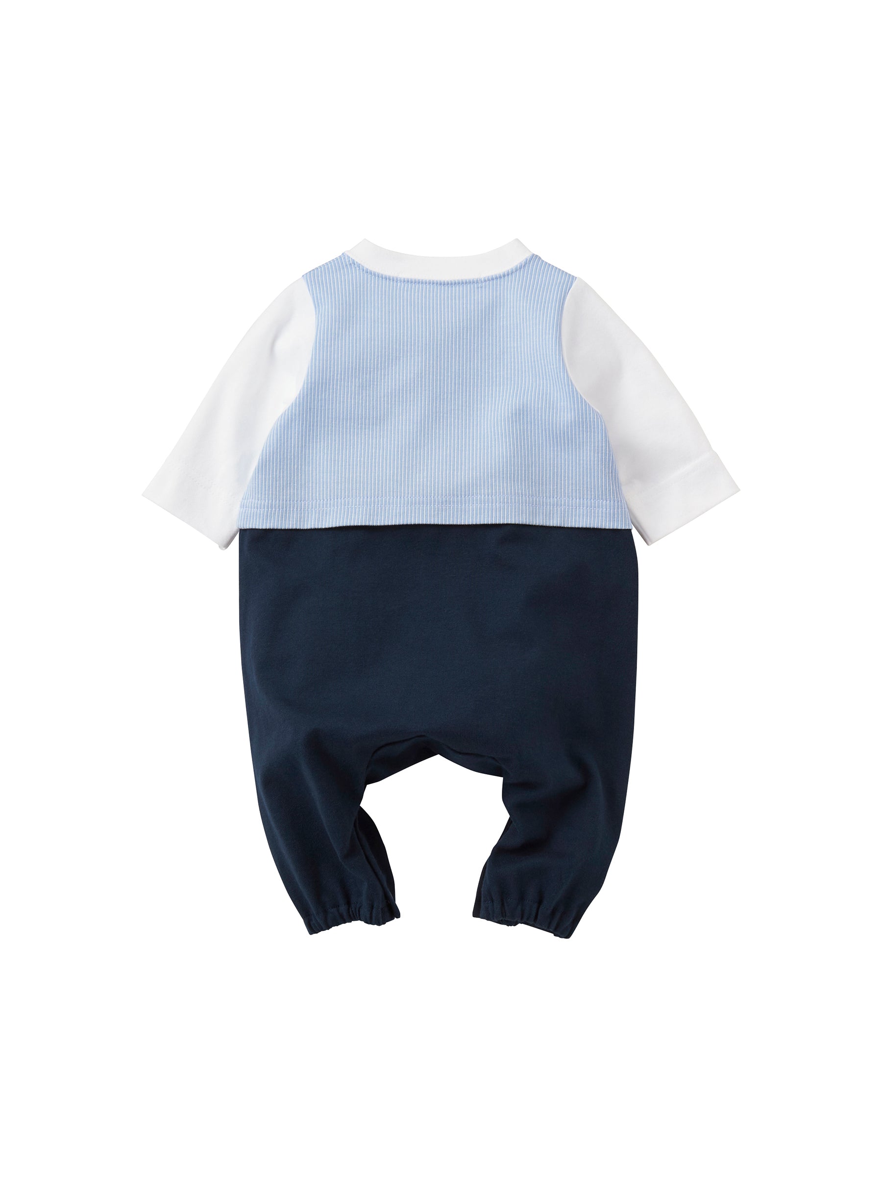 タグ付き未使用】familiar ファミリア パイル地カバーオール 70 水色