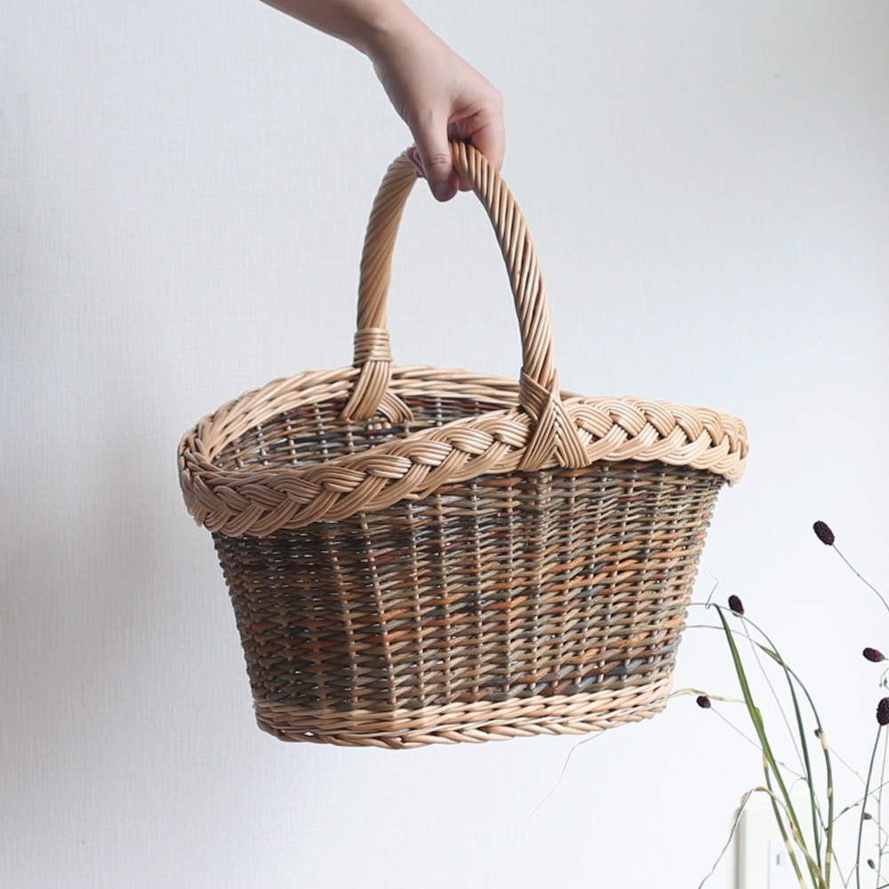 ラトビアのかごの通販（ヤナギの円バスケット大）｜FAVOR（手仕事