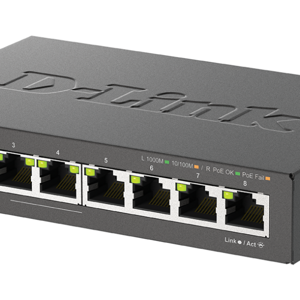 D-Link DGS-1008P | 8-Port Gigabit PoE Unmanaged Desktop Switch