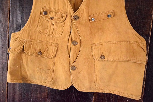 20〜30's HETTRICK ハーフムーンポケットハンティングべスト40年代