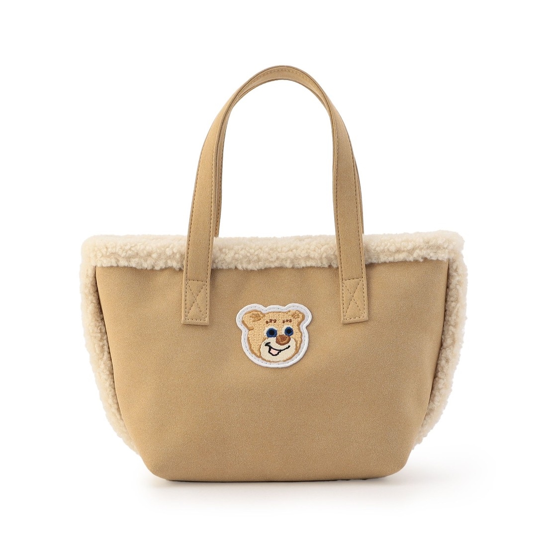 オールドテディ ワッペンボアトートバッグ L/OTE-257475(ベージュ