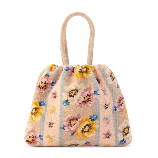 アネモネパドドゥ 手つき巾着 APD-260007(ペールアプリコット): FEILER