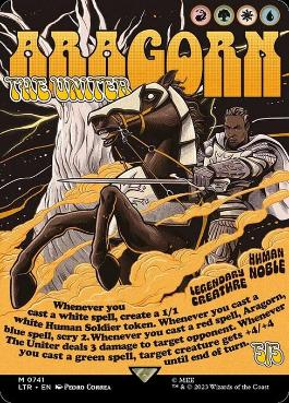 ダブルレインボウ・Foil】(741)□ボーダーレス□《統一王、アラゴルン