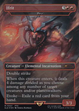 Foil】(7007)□Borderless□《Ifrit》//《Fury》[SLD] | hareruya