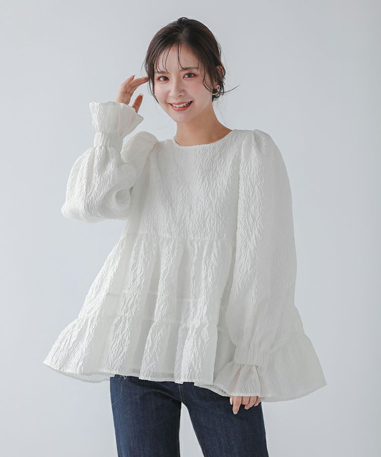 ZOZO限定商品】タックスリーブジャガードトップス【宅配便】 | Fit more