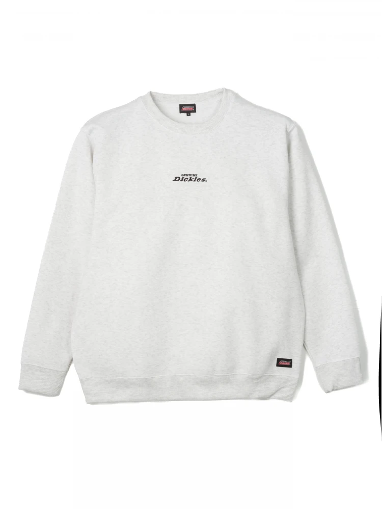 L．グレー 【GENUINE DICKIES】裏起毛バック刺繍+プリントトレーナー