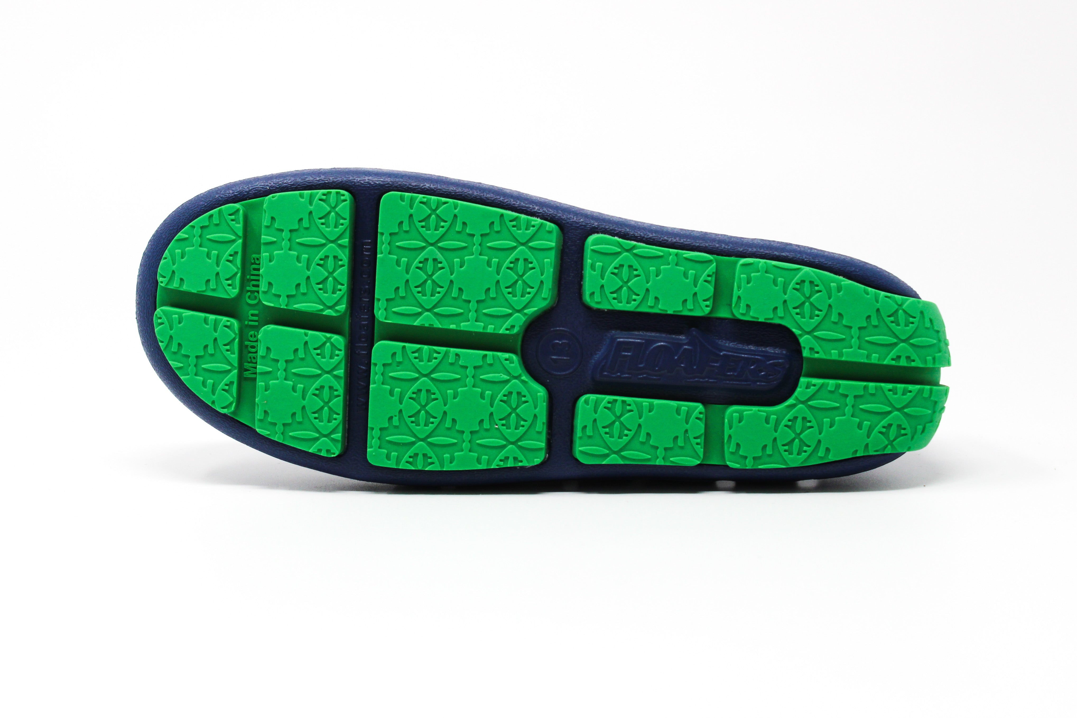 Kid's Prodigy Driver Foam Shoe | Navy Peony/Turf Green – Floafers