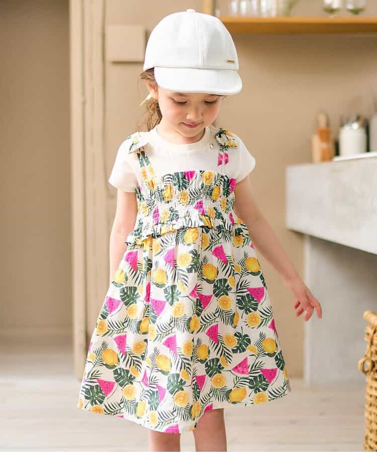 ☆SALE☆【リンク/ジュニア対応】チェック・サマーフルーツ柄