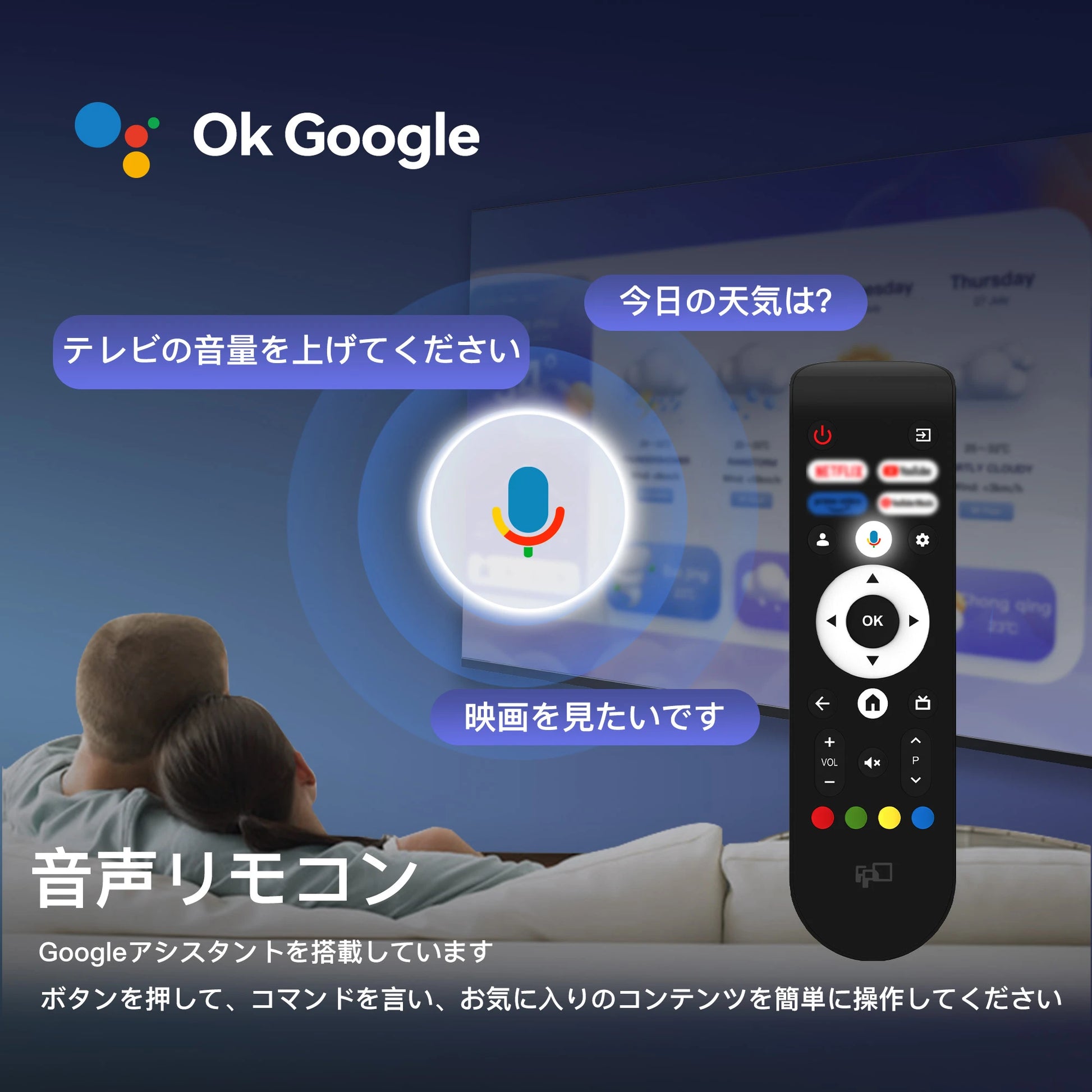 FPD チューナーレステレビ 58V型 4K Google TV