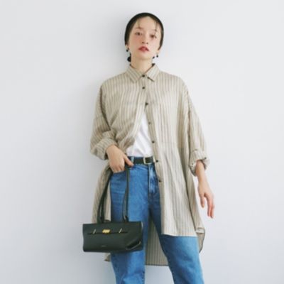 Curensology(カレンソロジー)の【洗える】ワッシャーストライプシャツ