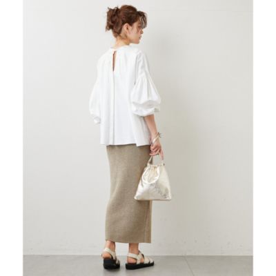 Whim Gazette(ウィム ガゼット)の2WAYオックスボリュームブラウス通販