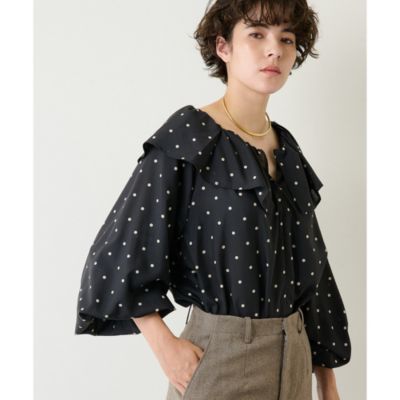 Whim Gazette(ウィム ガゼット)のフリルドットブラウス通販 | 集英社