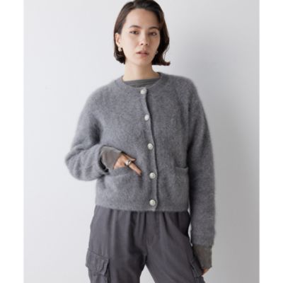 Whim Gazette(ウィム ガゼット)のカシミヤ混ファーニットジャケット