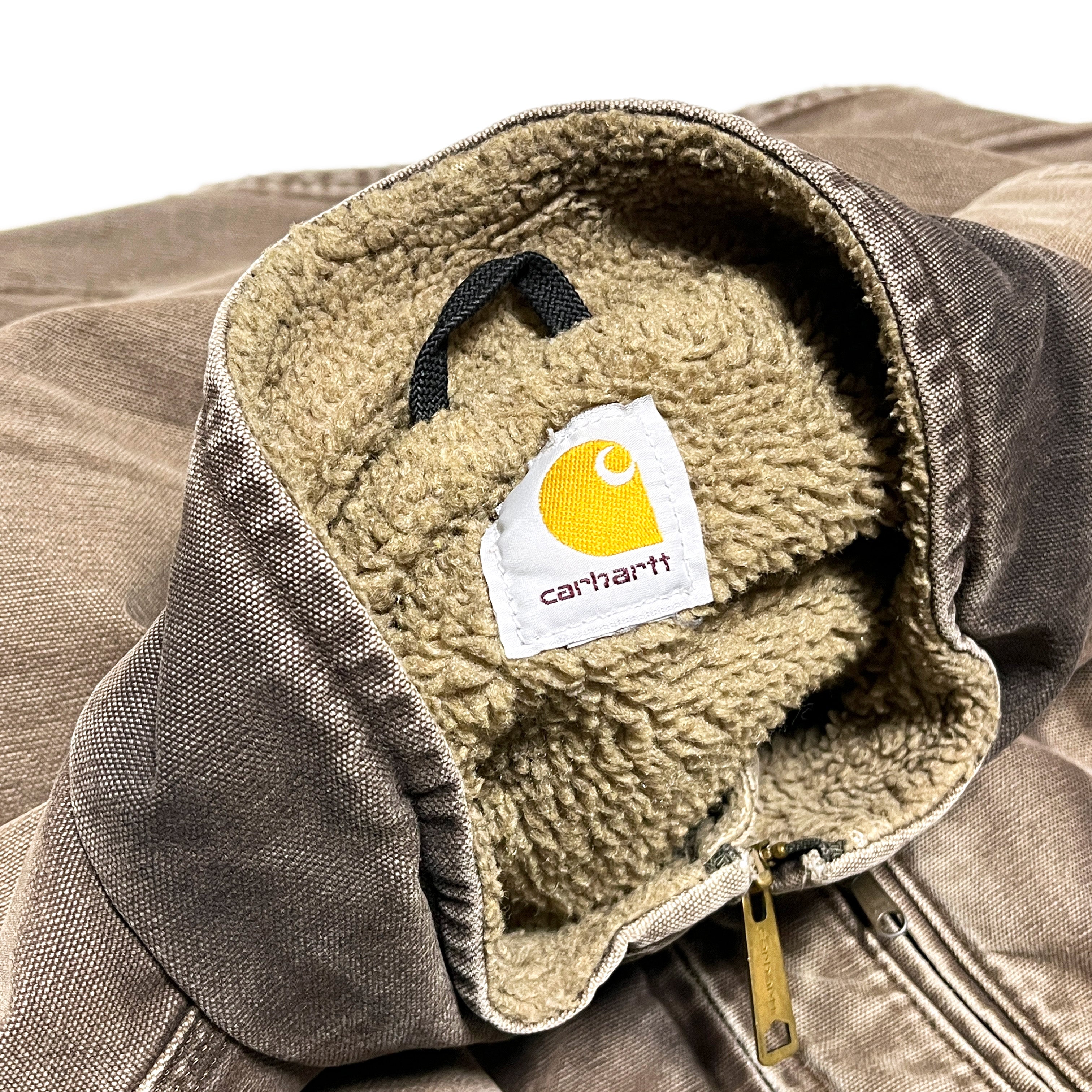 11 メキシコ製 Carhartt ダックベスト ボア ブラウン Size (3XL