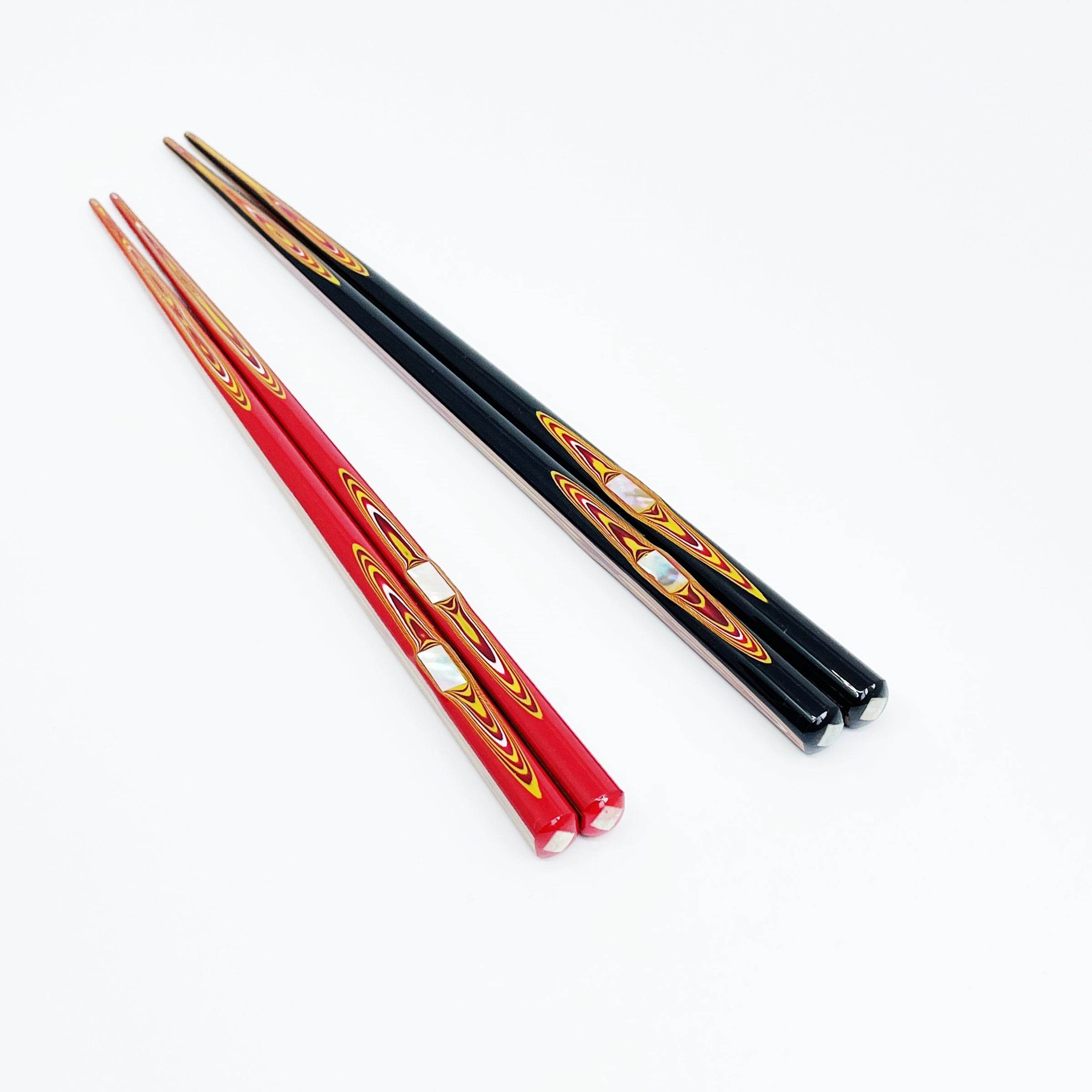 さざれ石 伝統工芸若狭塗箸（螺鈿）桐箱入り – 若狭塗箸 船商