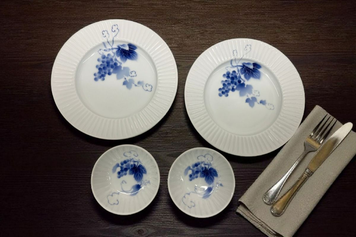 Ball＆Chain×深川製磁BCポット柄GRAY（M）エコバッグ | 有田焼 深川製