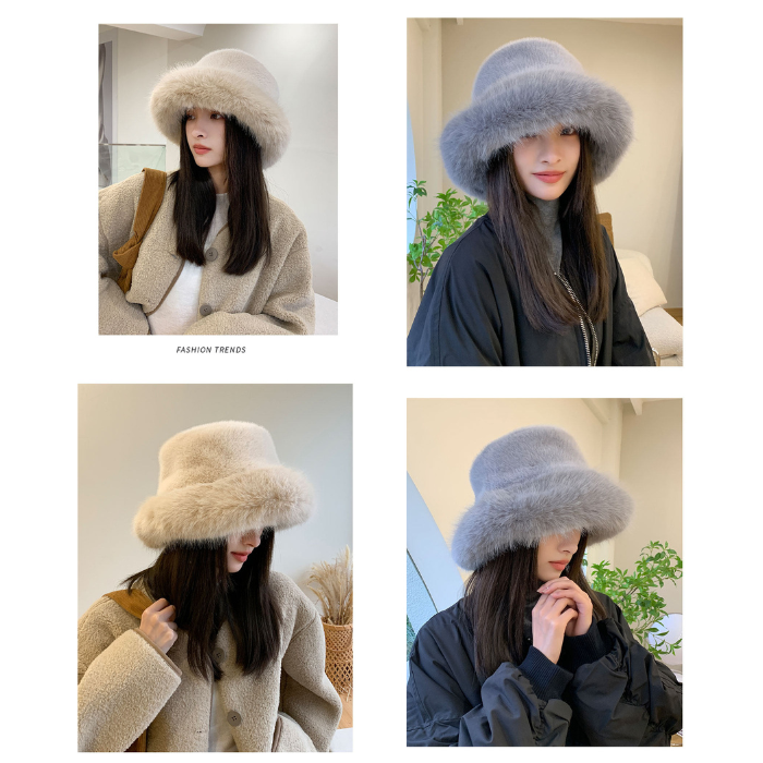 バケットハット ふんわり 豪華 ファーバケットハット ファー|バケット