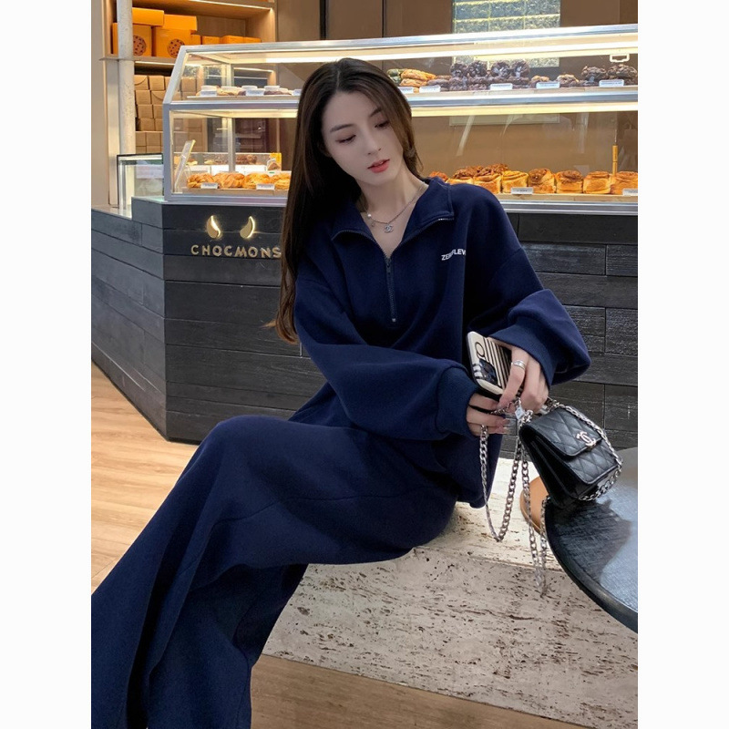 スウェット セットアップ ゆったりハイネック セットアップ スウェット