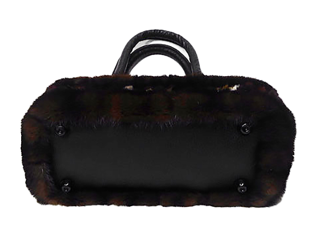 ダークブラウンミンクバッグ | (有)大木毛皮店