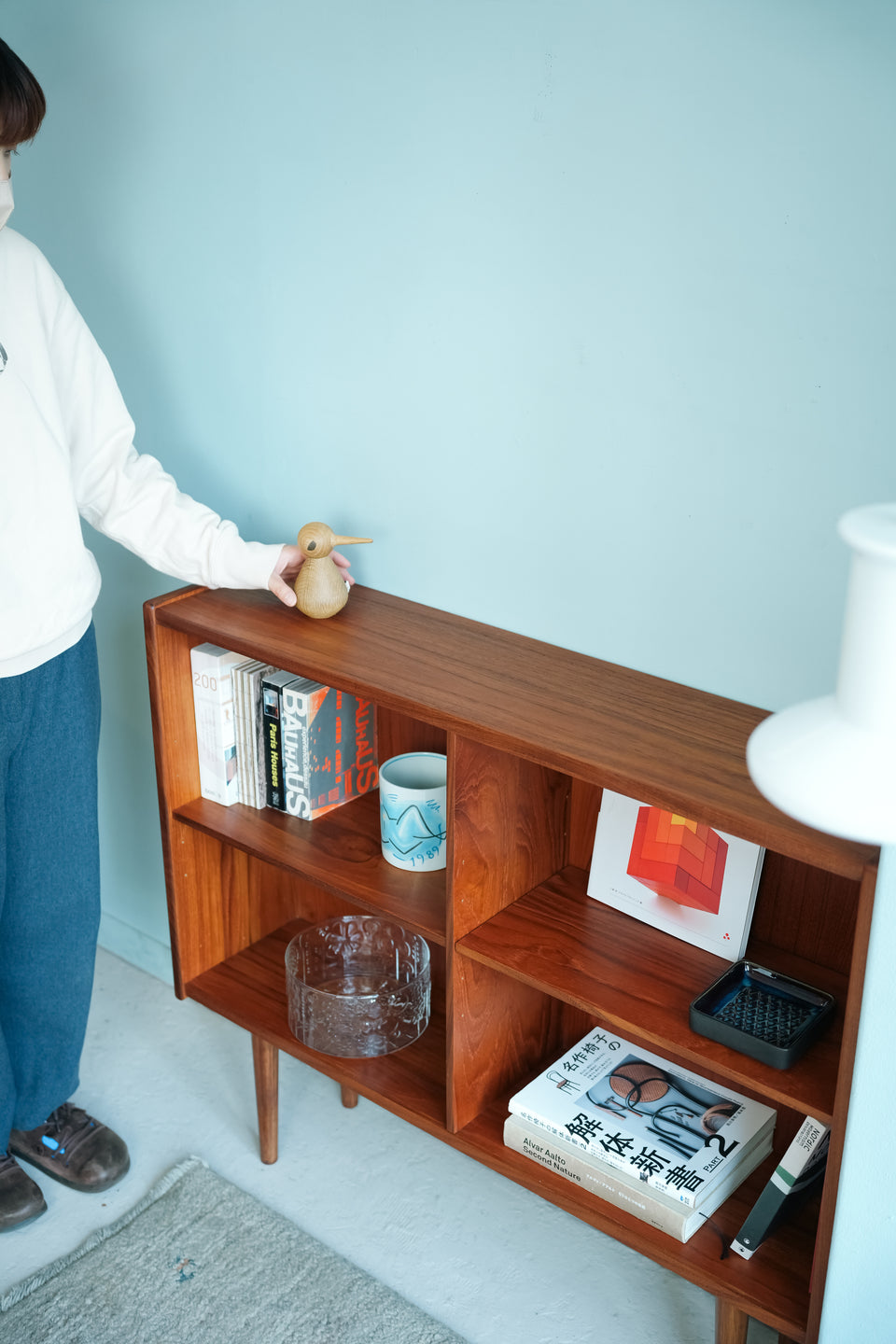 デンマークヴィンテージ ブックケース チーク材 本棚 北欧家具/Danish