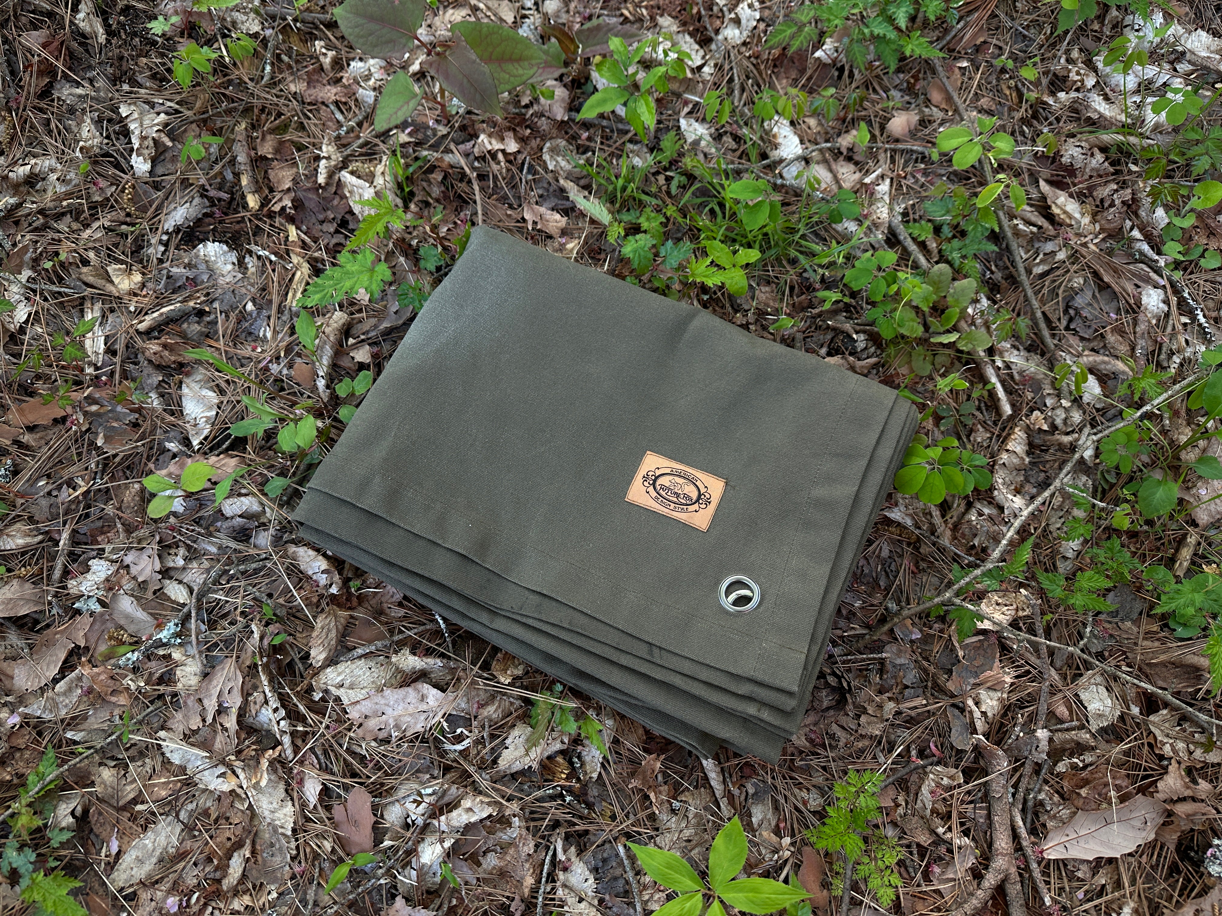 帆布グランドシート パラフィン加工 撥水加工 208cm×135cm｜FUTURE FOX