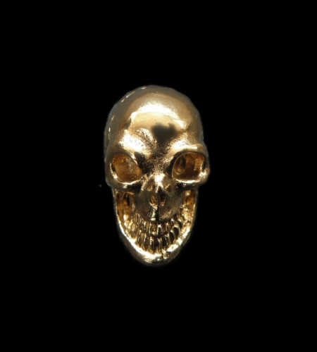 Gaborartory 18k Gold Single Skull Beads