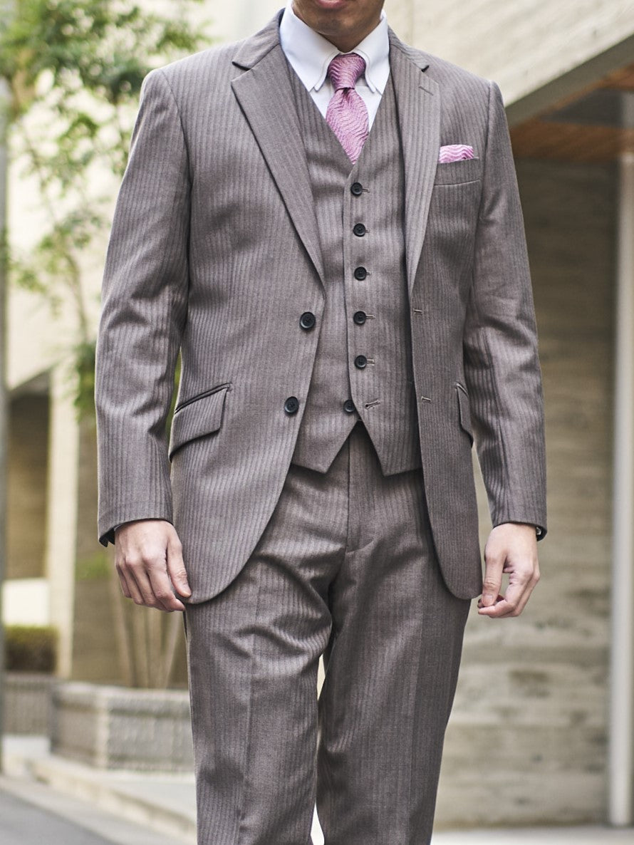 セール特別価格】【再値下げ】シャドーストライプ2BSスリーピース