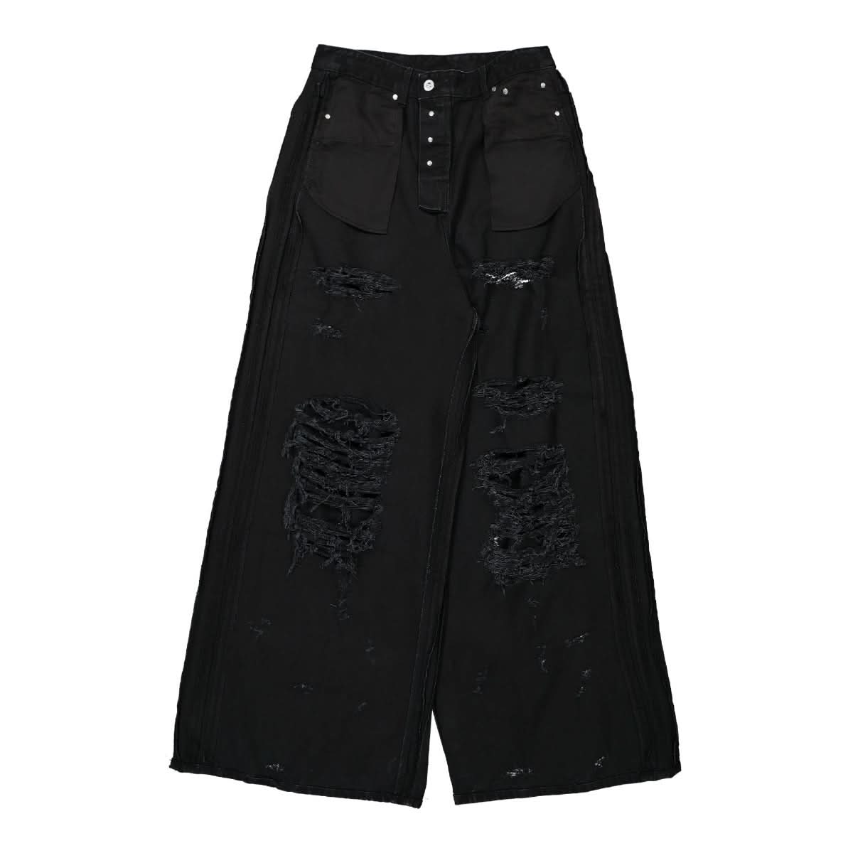 Destroyed Inside-Out Baggy Jeans | GATE