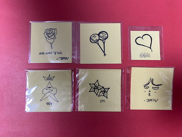 Qoo10] BTS ジミン サノク 手書きステッカー