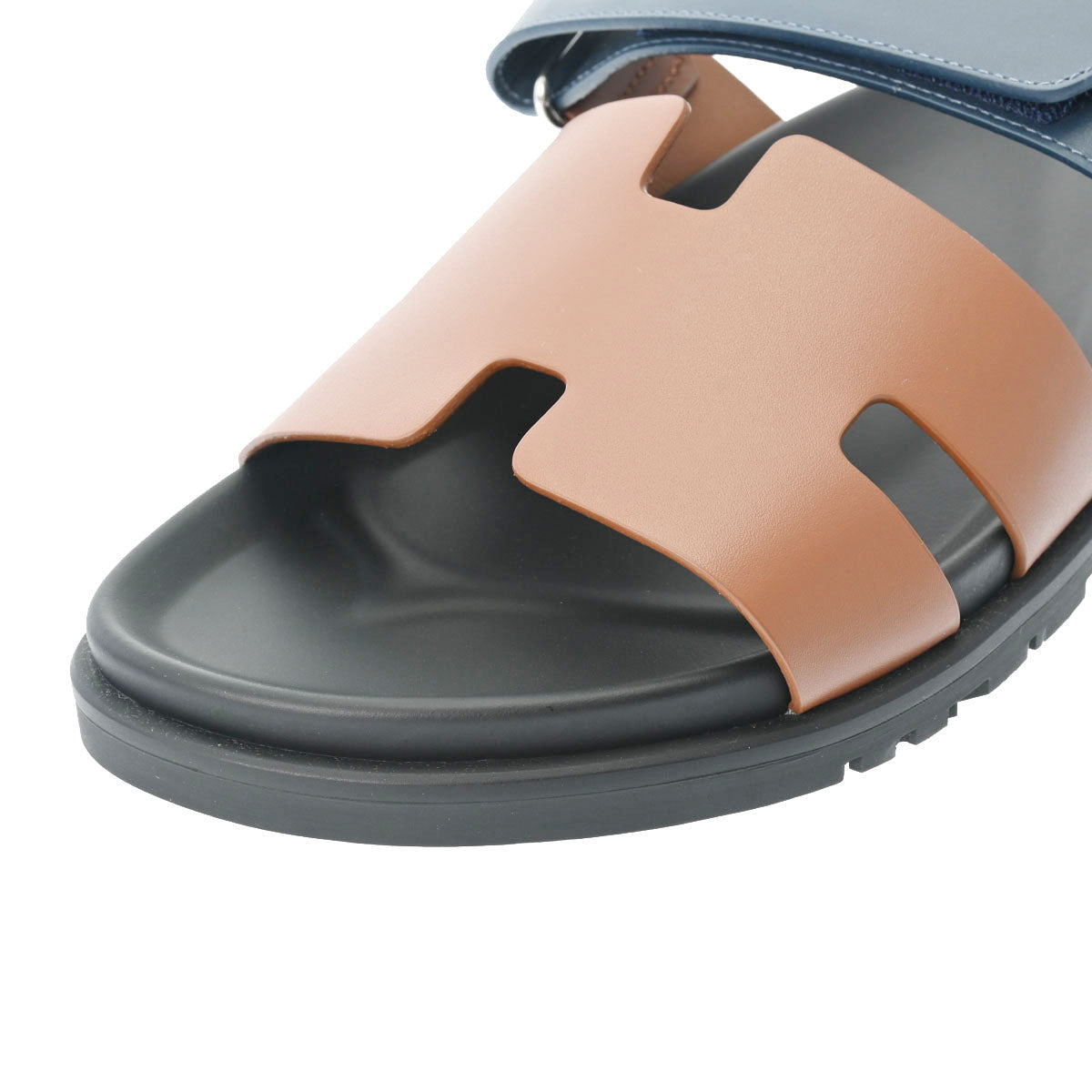 エルメスシプレ サイズ43.5 ゴールド/ブルーセレステ/黒 メンズ カーフ