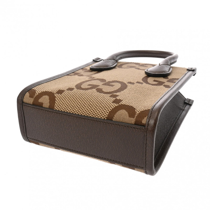 グッチ ジャンボGG ミニ トートバッグ 2WAY ベージュ ブラウン