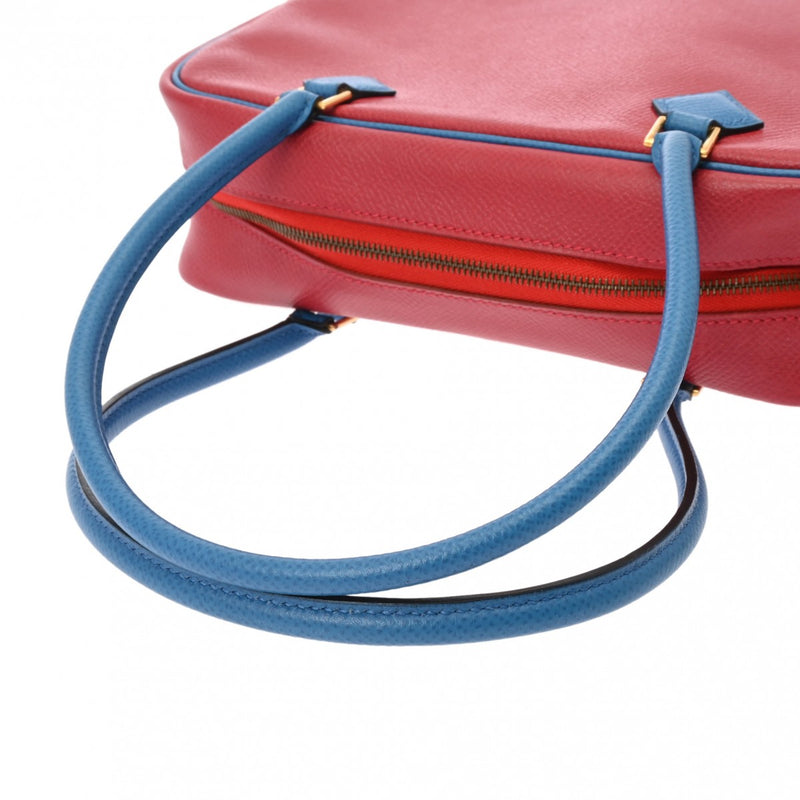 エルメス ミニ プリュム ルージュビフ/ブルーフランス □A刻印(1997