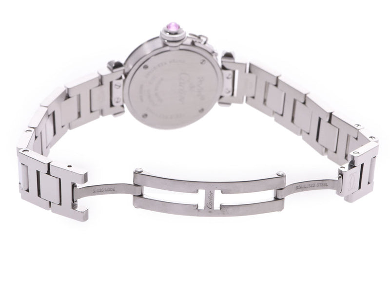 カルティエ ミスパシャ ピンク文字盤 レディース SS クオーツ 時計 A