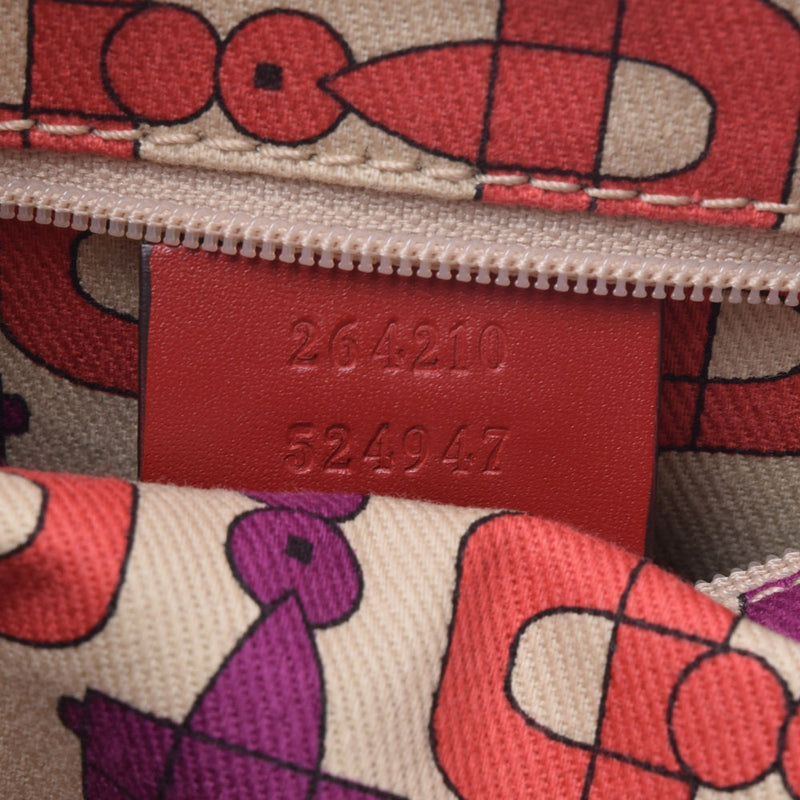 グッチアウトレット 赤 レディース カーフ ハンドバッグ 264210 GUCCI