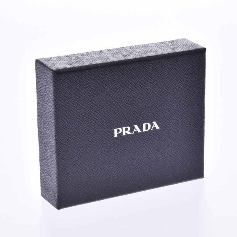 プラダ花/ハート柄 カードケース 黒 レディース カーフ 名刺入れ