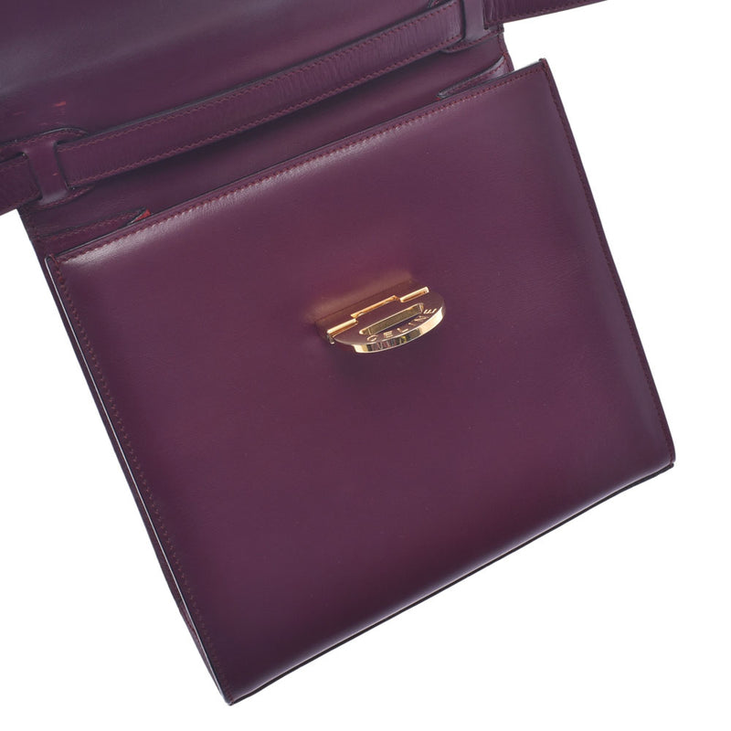 セリーヌ2WAYバッグ ヴィンテージ 紫 ゴールド金具 レディース