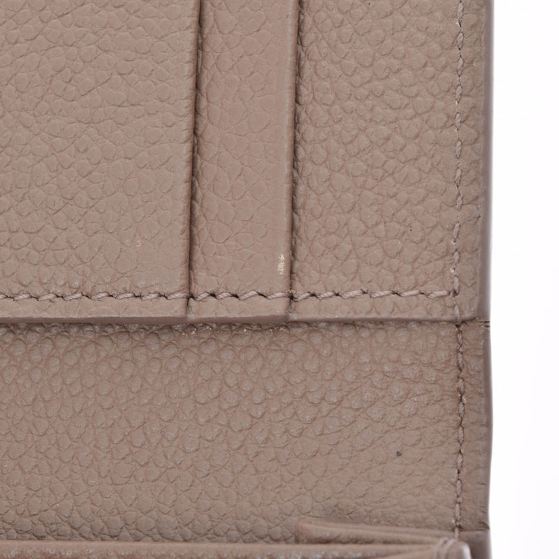 サンローラン名刺入れ グレーブラウン系 レディース カーフ カード