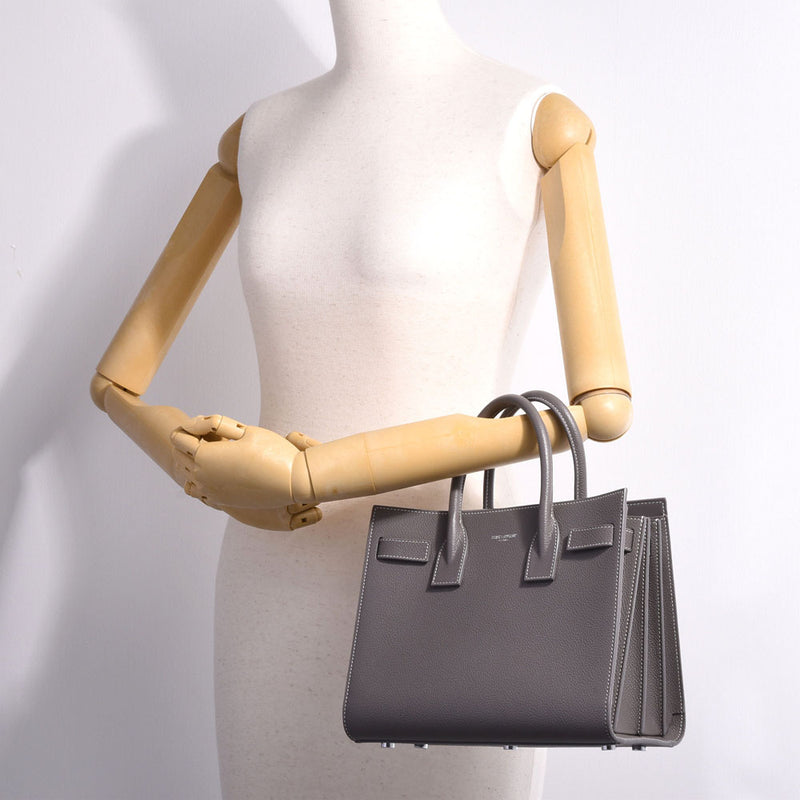 イヴサンローランサックドジュール ベイビー 2WAY グレー レディース