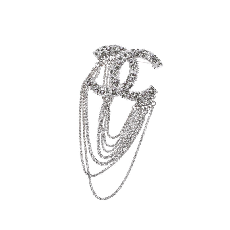 シャネルココマーク チェーン 2020年製 レディース ブローチ CHANEL