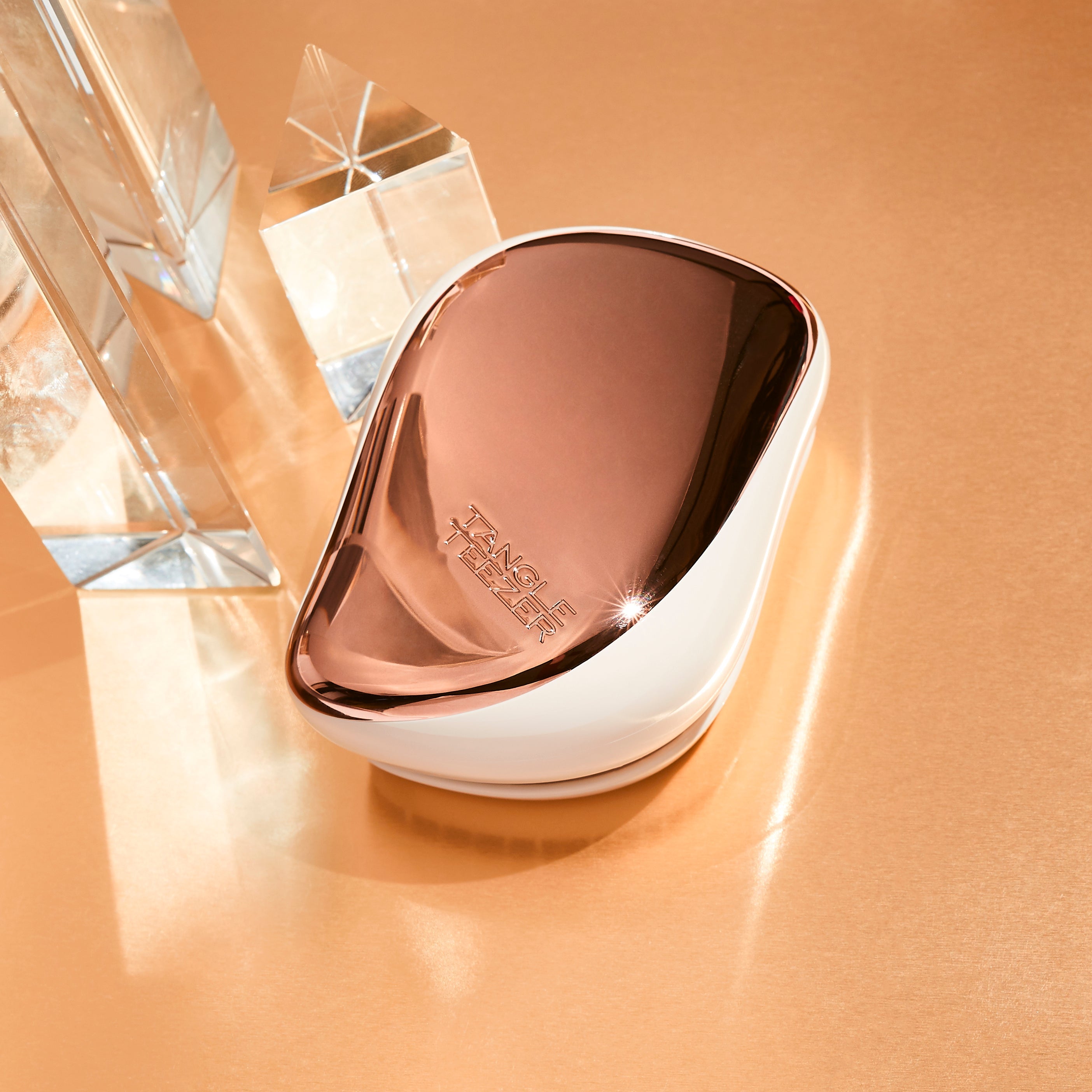 コンパクトスタイラー ローズゴールド／リュクス – タングルティーザー