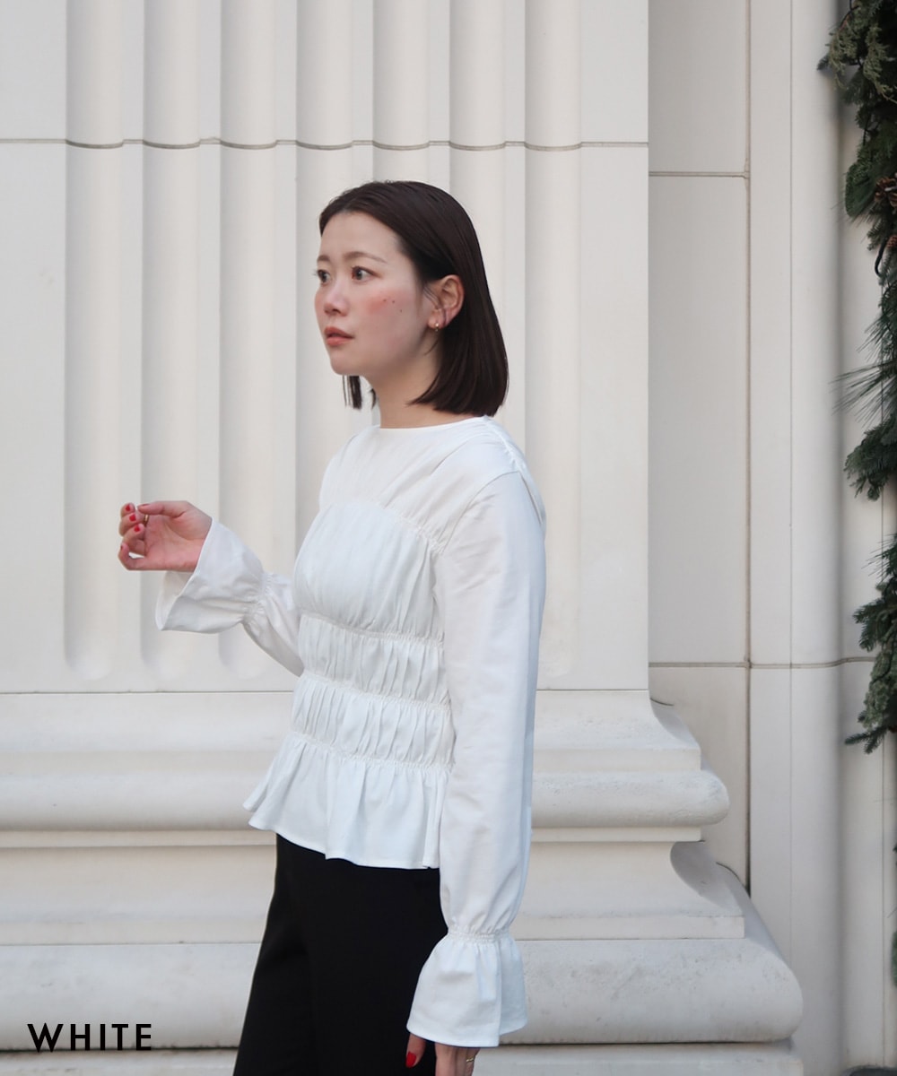 HARUKA DESIGN】ギャザーティアードフレアブラウス【宅配便】 | 新作