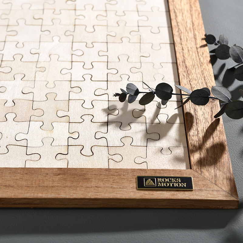 Rocks Motion 木製ジグソーパズル 大人おしゃれ/同色/無地/ミルク